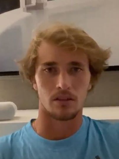 Alexander Zverev bei seiner Instagram-Nachricht.