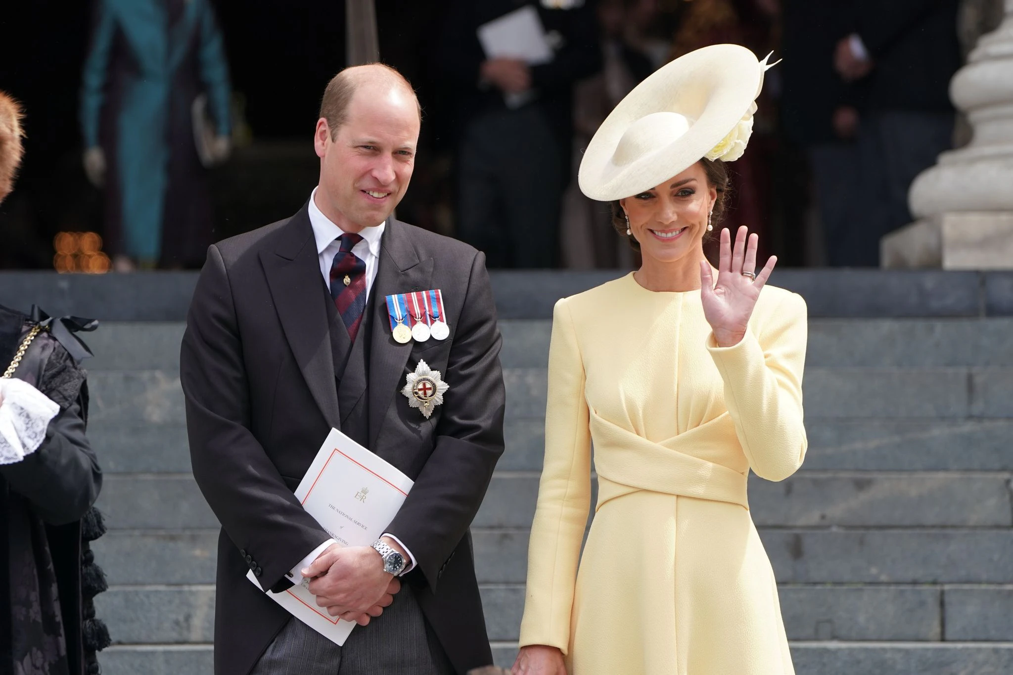 Natürlich auch mit dabei: Prinz William und seine Frau, Herzogin Kate.  