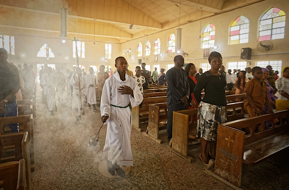 Eine Kirche in Nigeria (Archivbild). Der Norden des westafrikanischen Landes ist überwiegend muslimisch geprägt, der Süden dagegen überwiegend christlich.