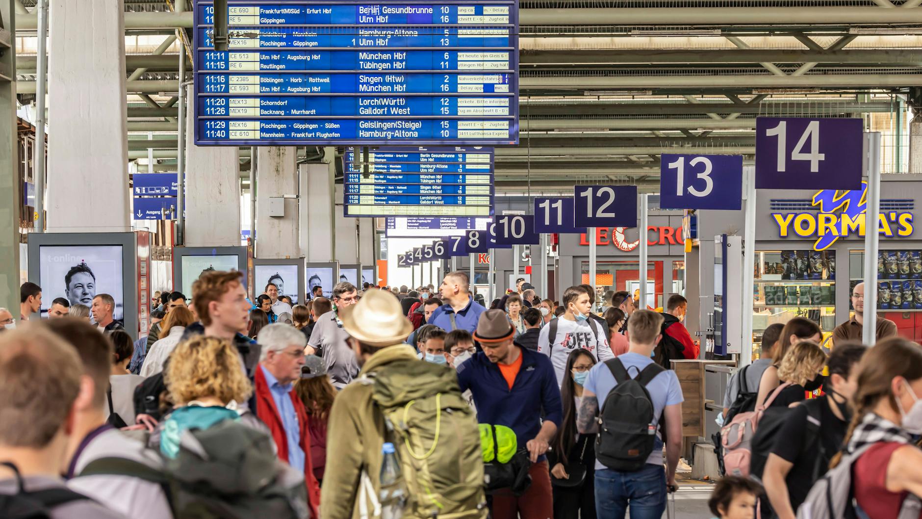 Das 9-Euro-Ticket sorgte an Pfingsten für viel Andrang auf deutschen Bahnhöfen.