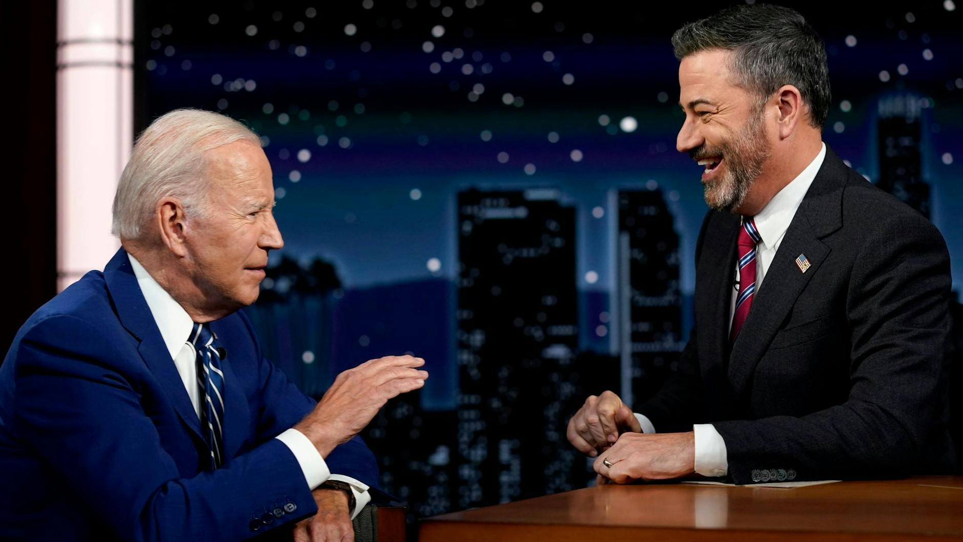 Joe Biden zu Gast in der Late-Night-Talkshow von Jimmy Kimmel