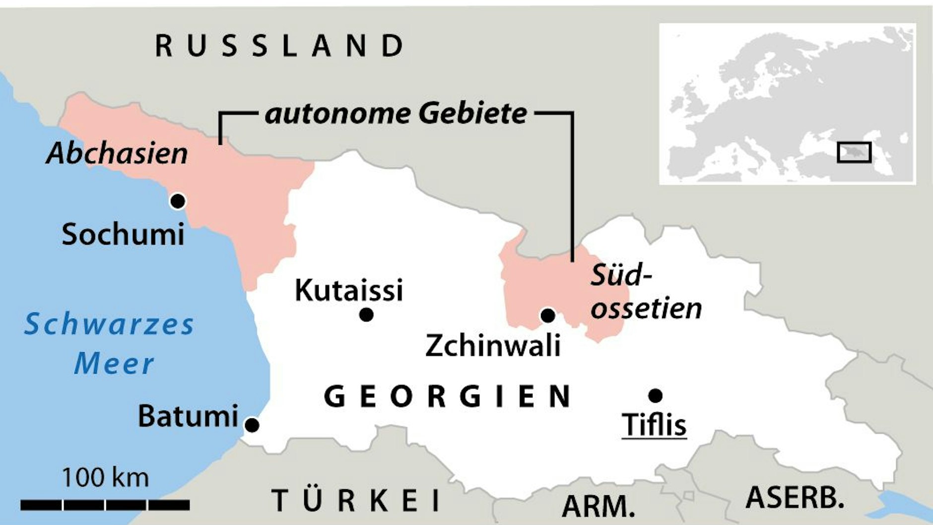 Landkarte von Georgien