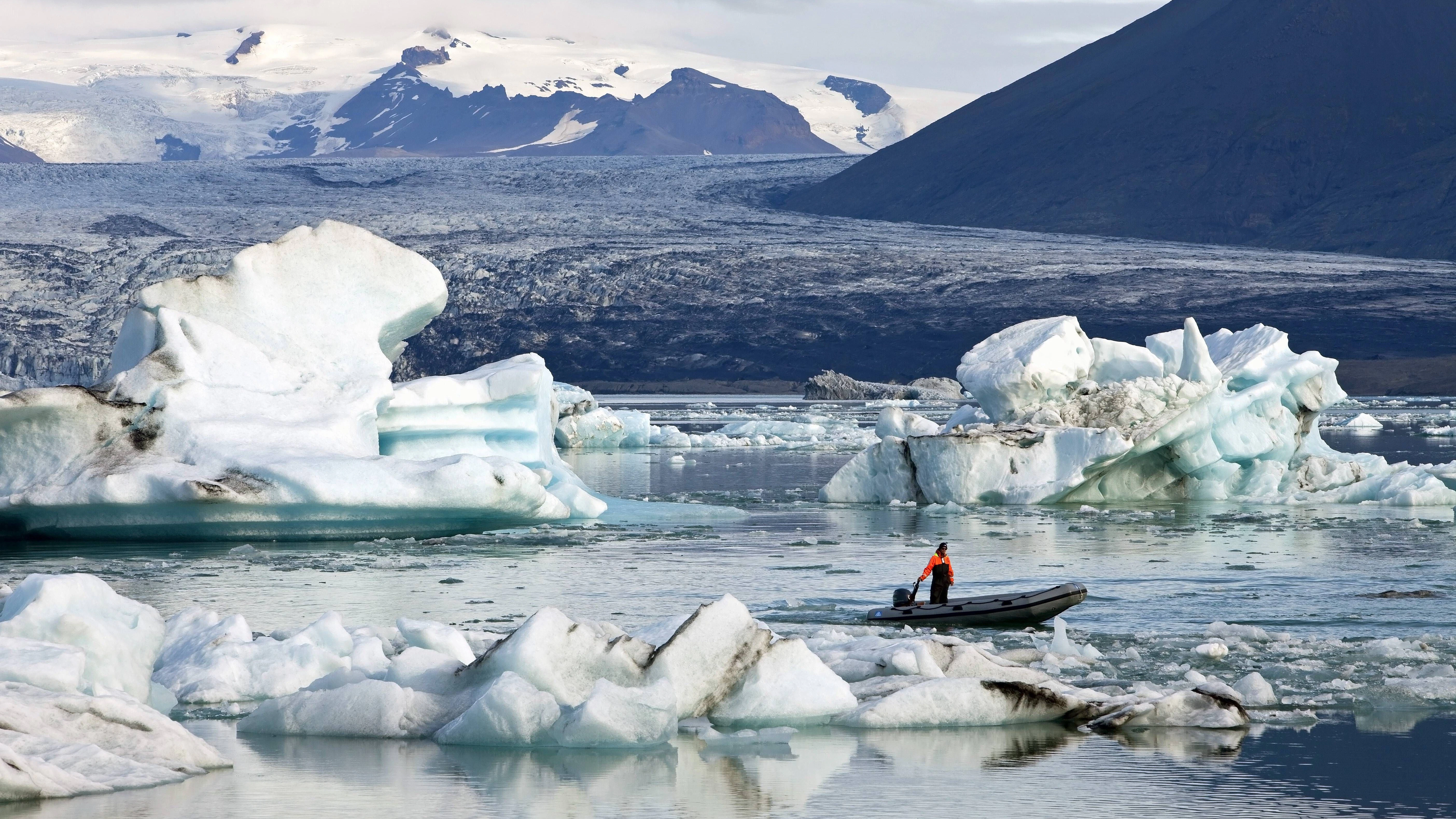 Gletscherlagune am Jökulsárlón, Vatnajökull-Nationalpark.