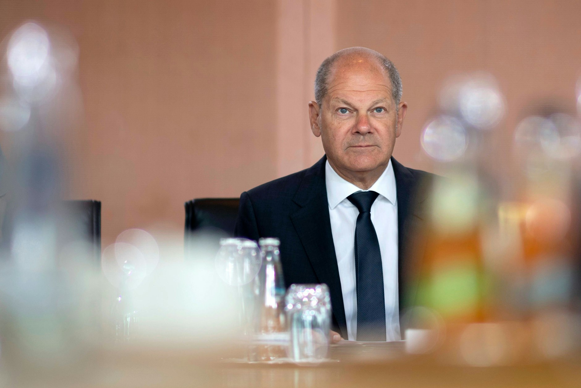 Bundeskanzler Olaf Scholz (SPD) während einer Kabinettssitzung.