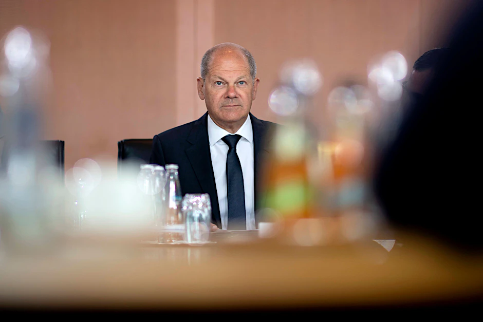 Bundeskanzler Olaf Scholz (SPD) während einer Kabinettssitzung.