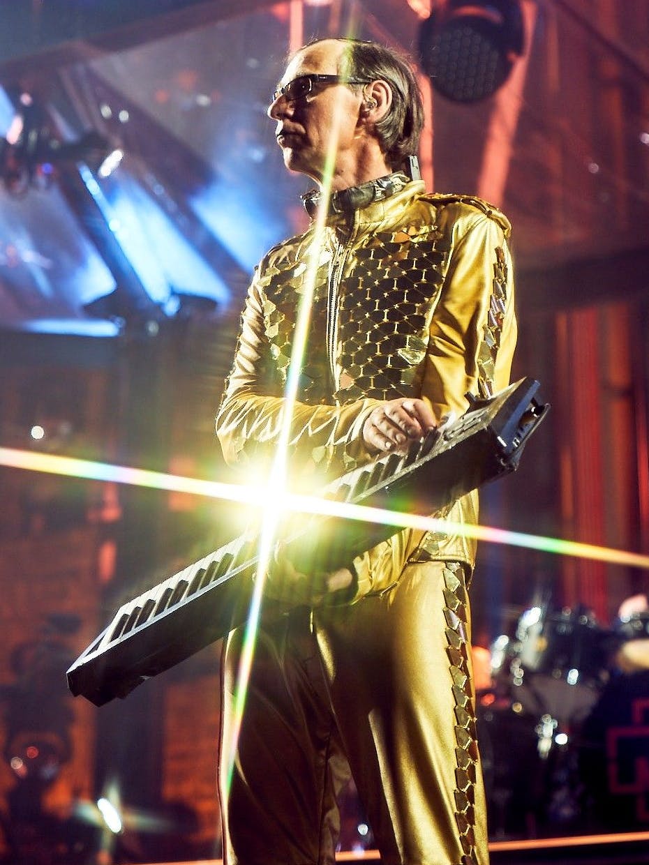 Keyboarder Chsitian „Flake“ Lorenz beim Konzert von Rammstein im Berliner Olympiastadion.