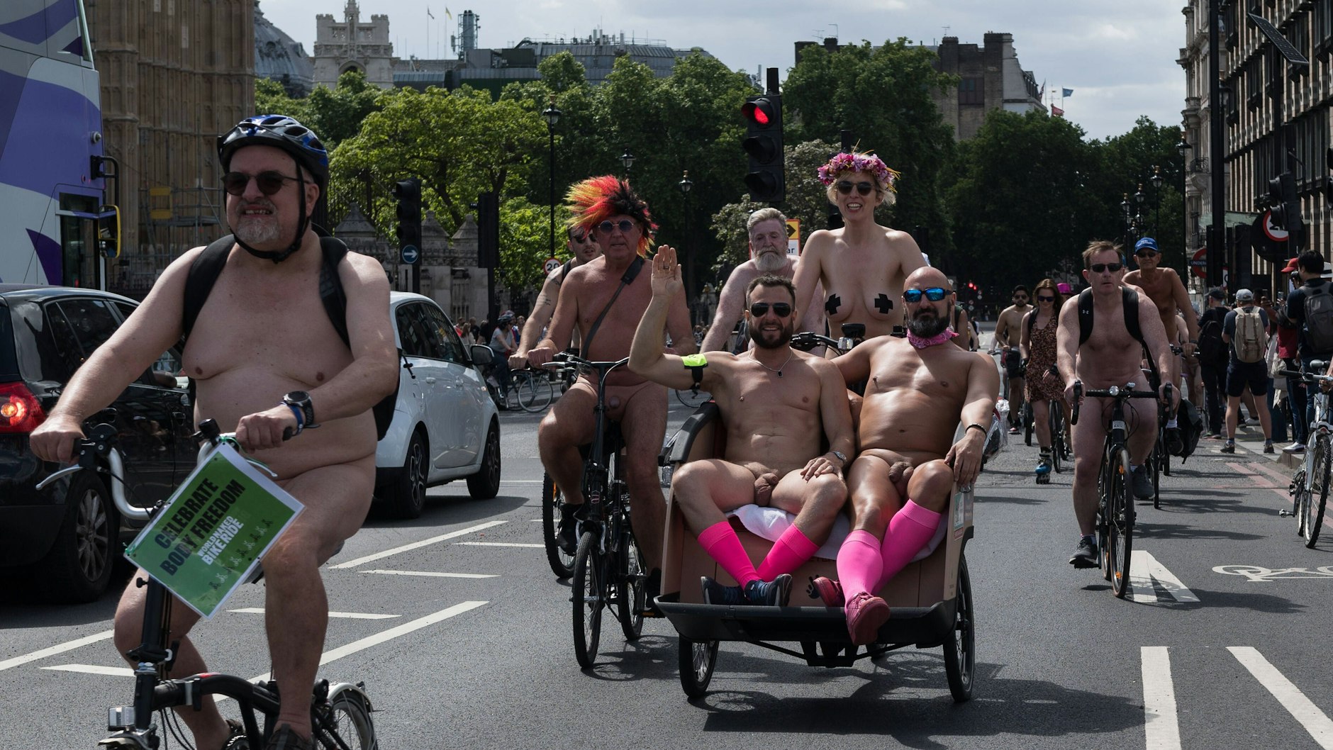 Dieses kleine Grüppchen in London machte es sich besonders gemütlich.