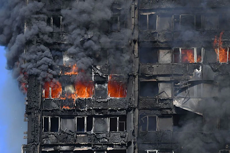 14. Juni 2017: Der brennende Grenfell-Tower im Weste der britischen Hauptstadt.