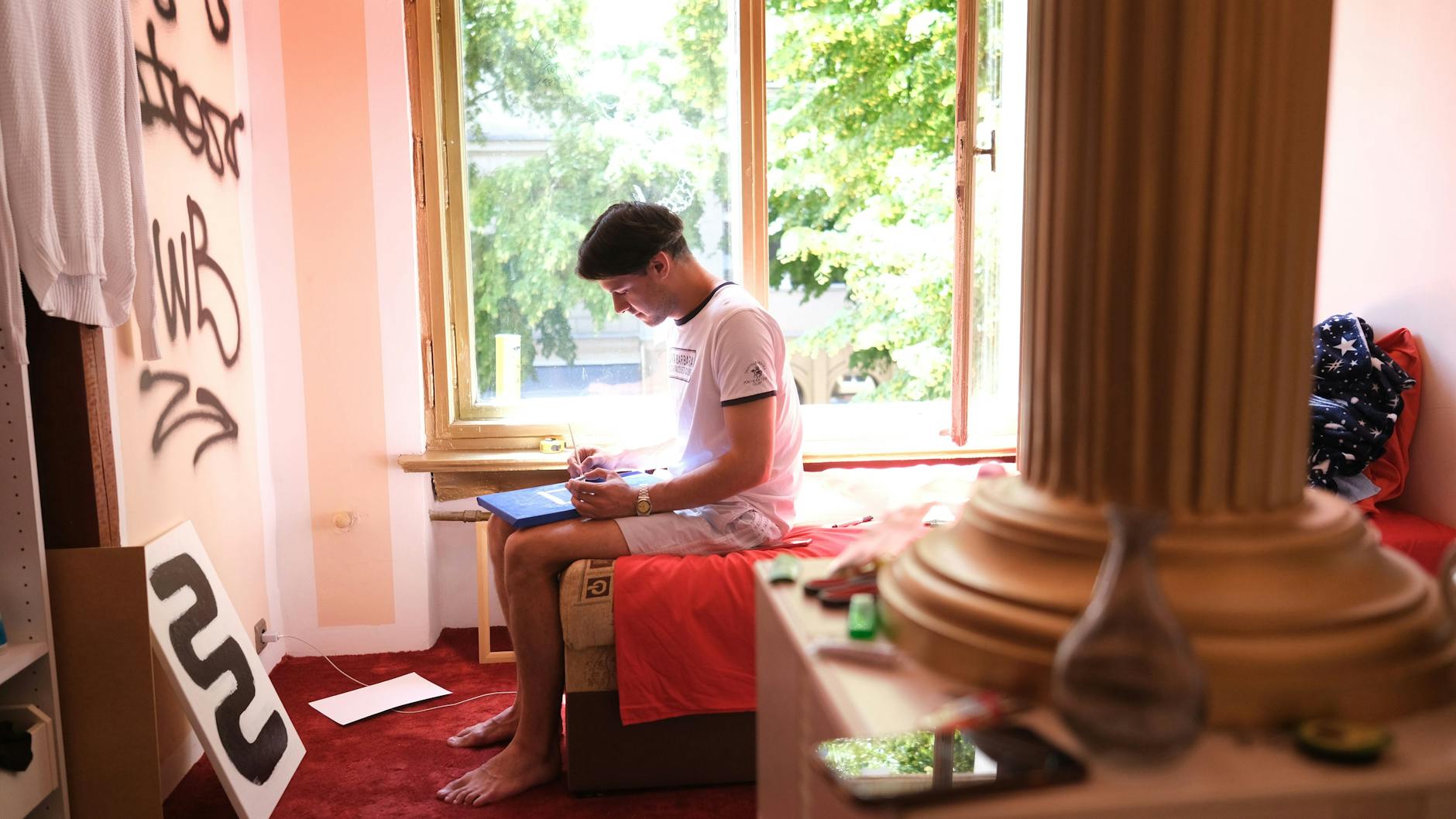 Maler Anton aus Mariupol