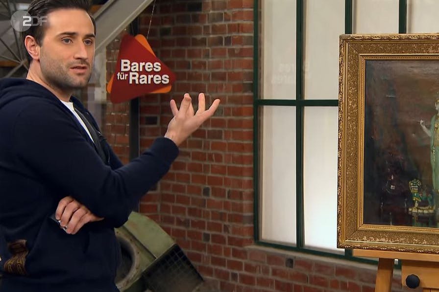 „Bares für Rares“-Händler David Suppes ist von dem Bild begeistert.