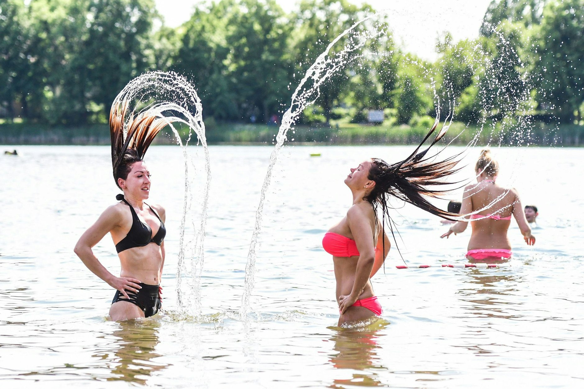Abkühlung im Orankesee.