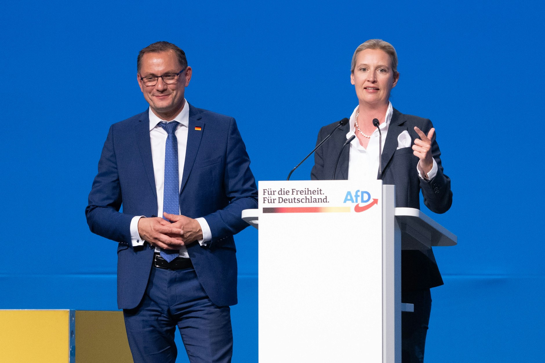 Alice Weidel und Tino Chrupalla sollen die AfD führen.