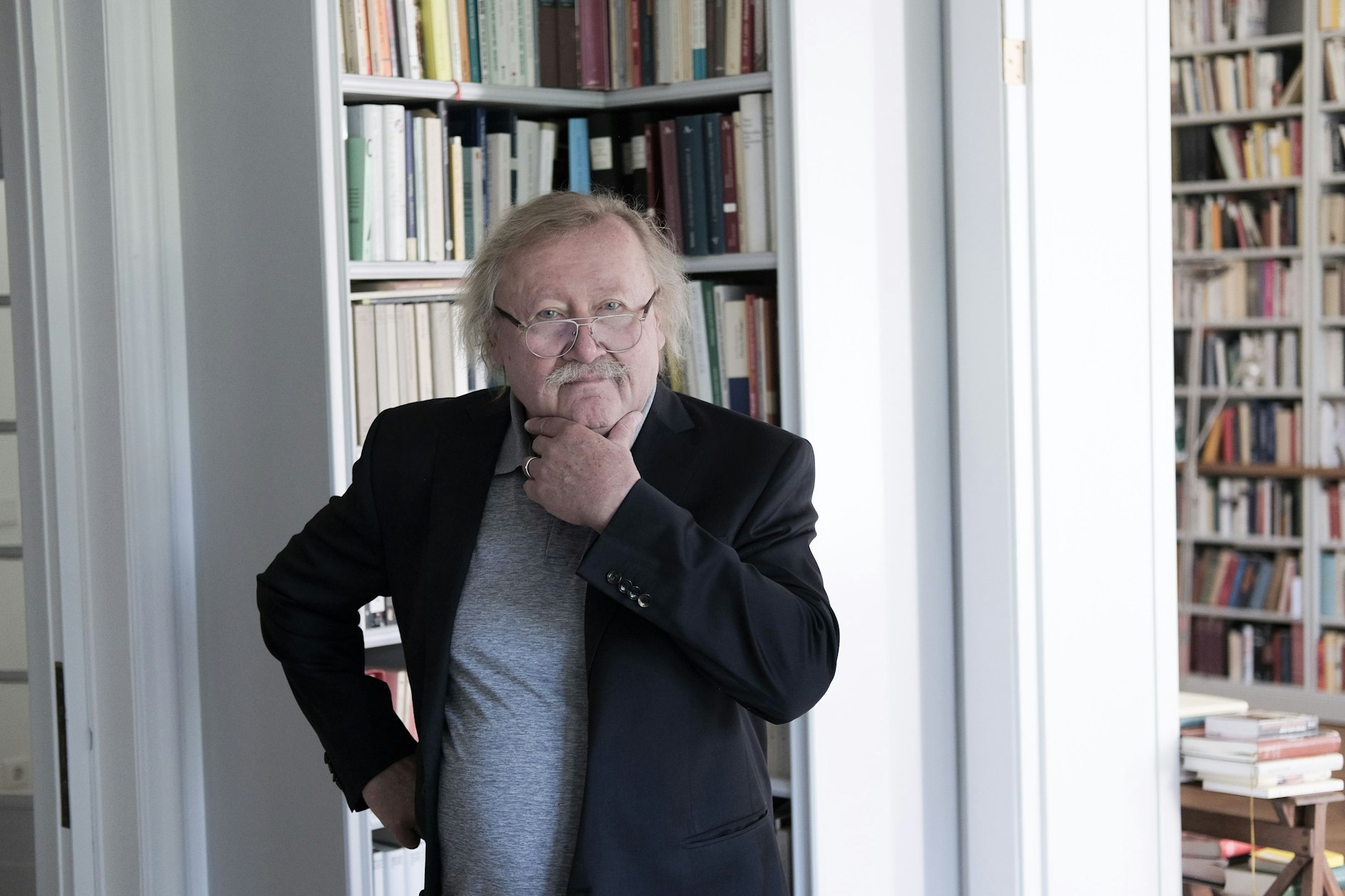 Peter Sloterdijk während eines Interviews in Berlin.