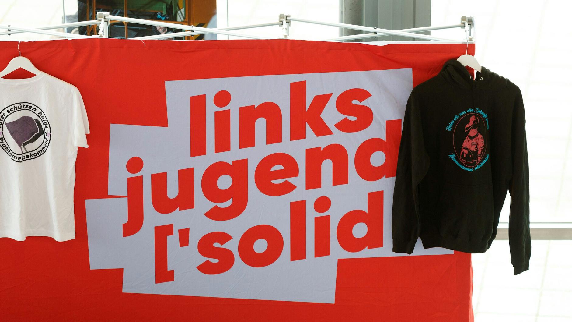 Bundesparteitag Die Linke in Erfurt - Stand linksjugend solid.