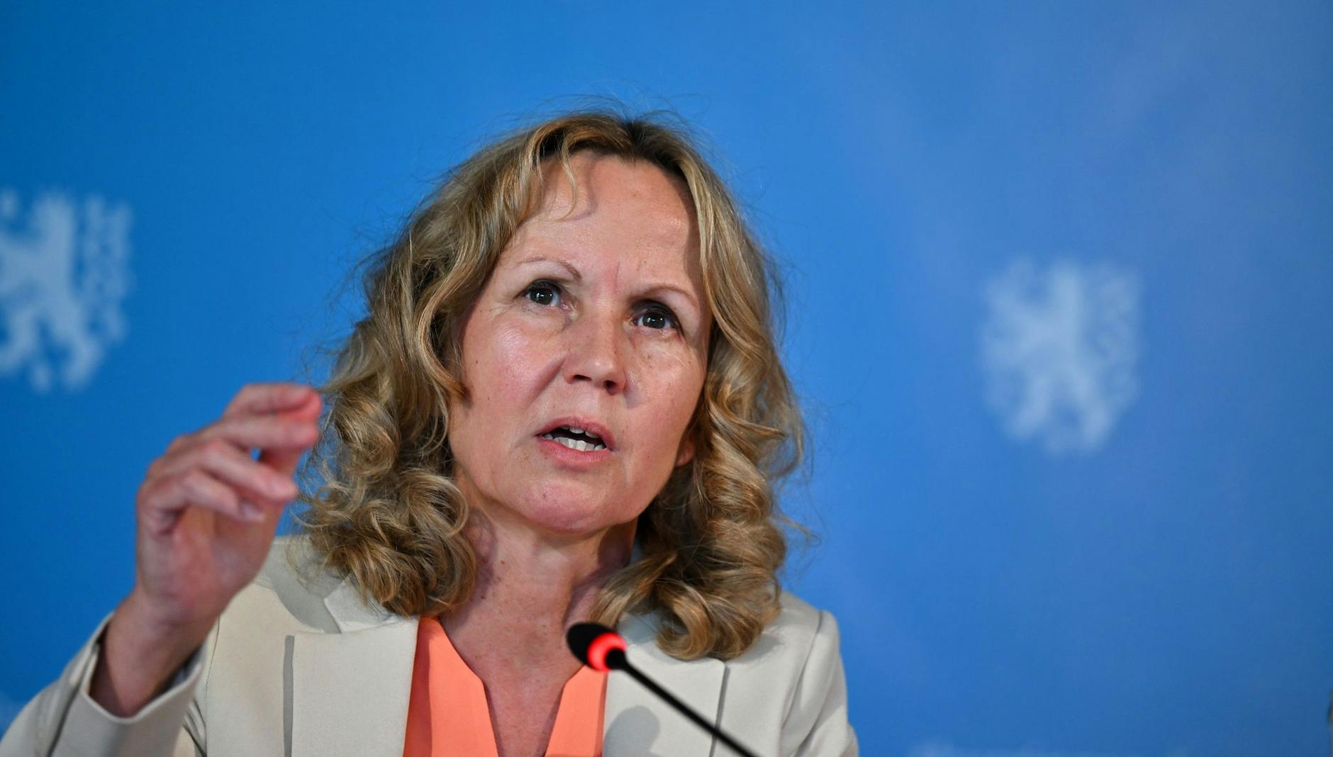 Bundesverbraucherschutzministerin Steffi Lemke (Grüne) bei einer Pressekonferenz in Weimar.