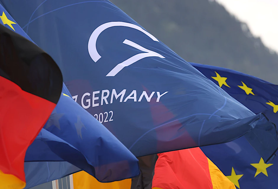 Der G7-Gipfel findet vom 26. bis 28. Juni 2022 auf Schloss Elmau statt.  