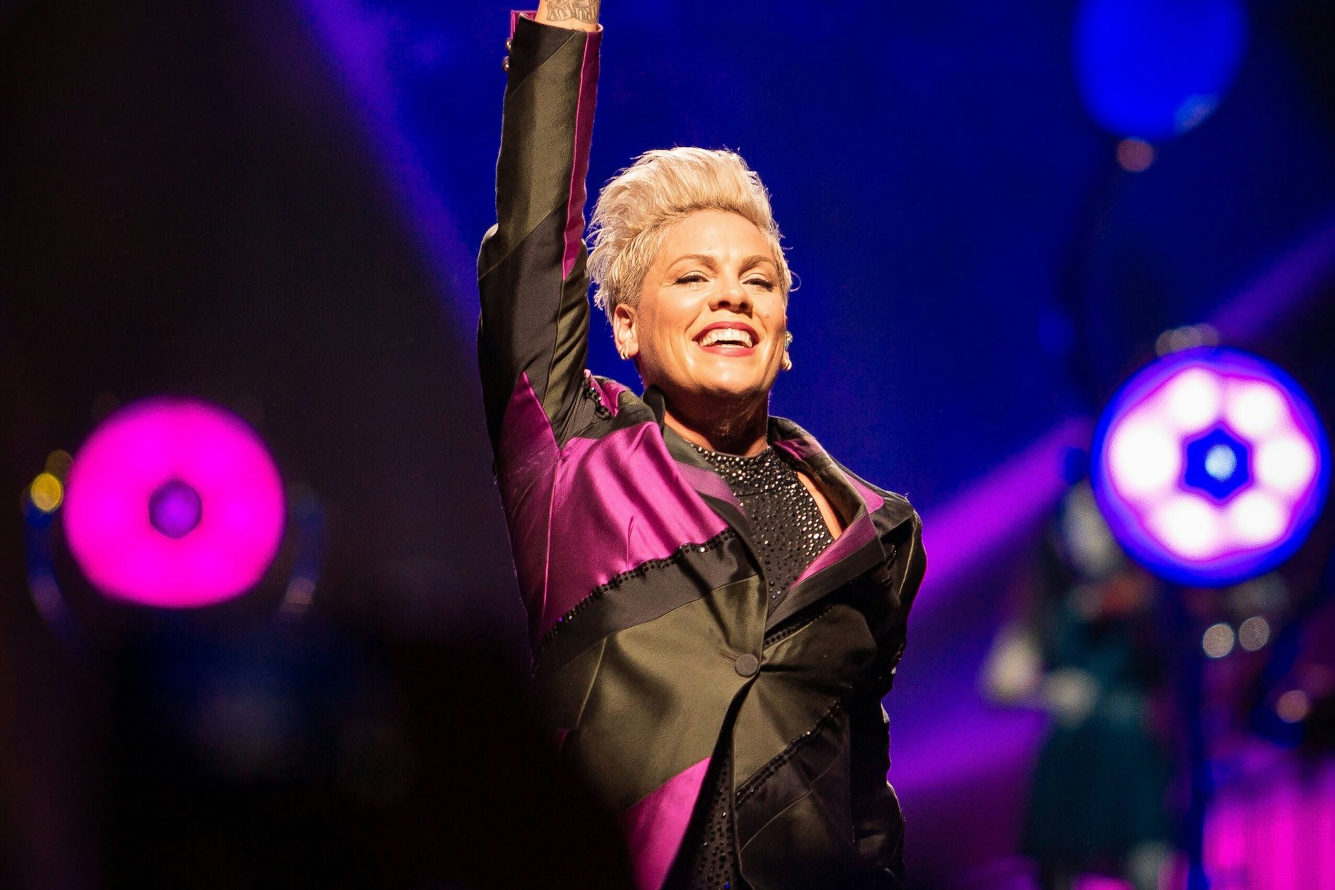 Die Sängerin Pink bei einem Live-Auftritt in Oslo.