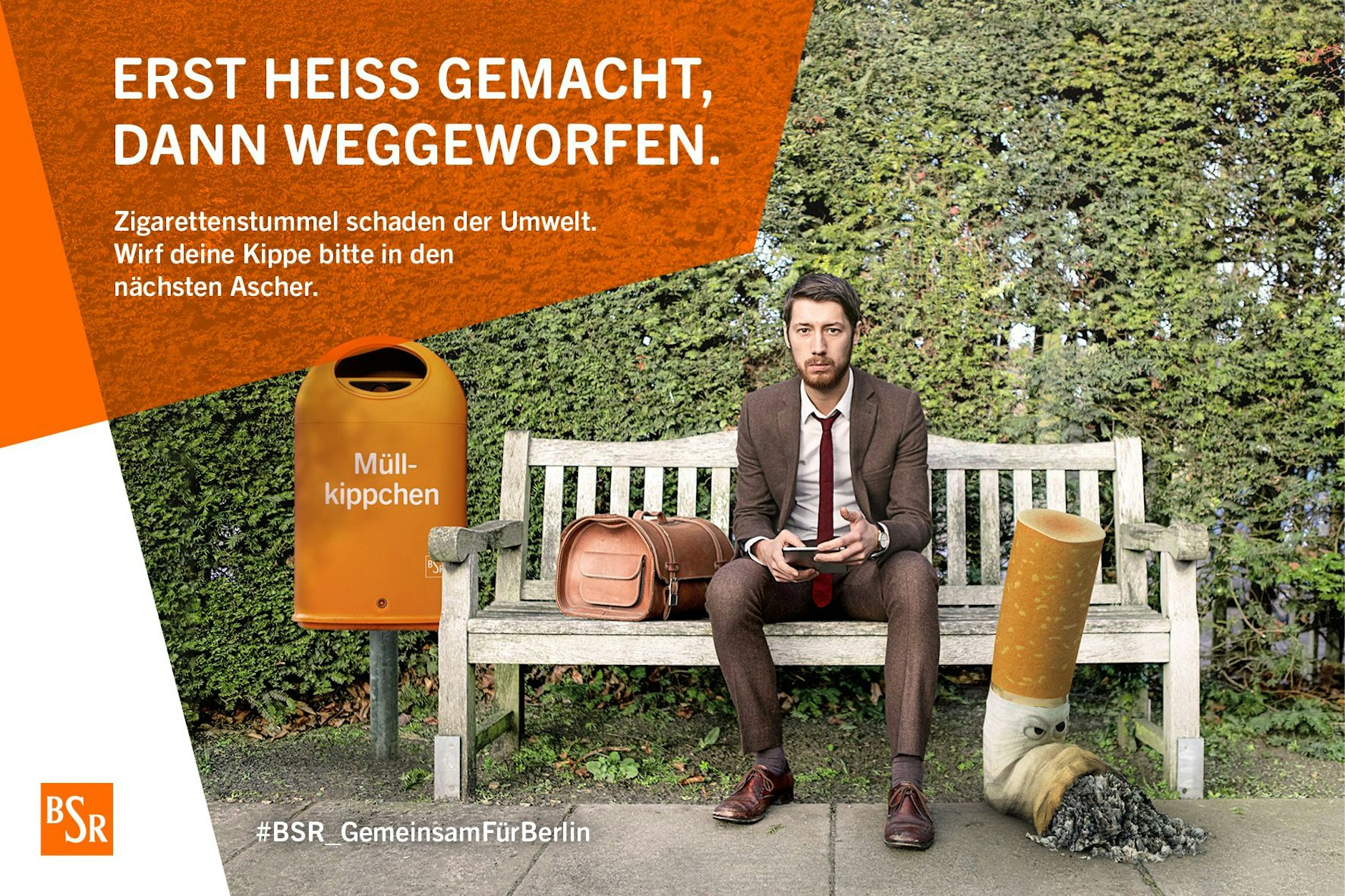 Vor drei Jahren startete die BSR schon mal eine Sauberkeitskampagne. Geholfen hat es nicht viel. Viele Raucher werfen immer noch ihre Kippen achtlos weg.