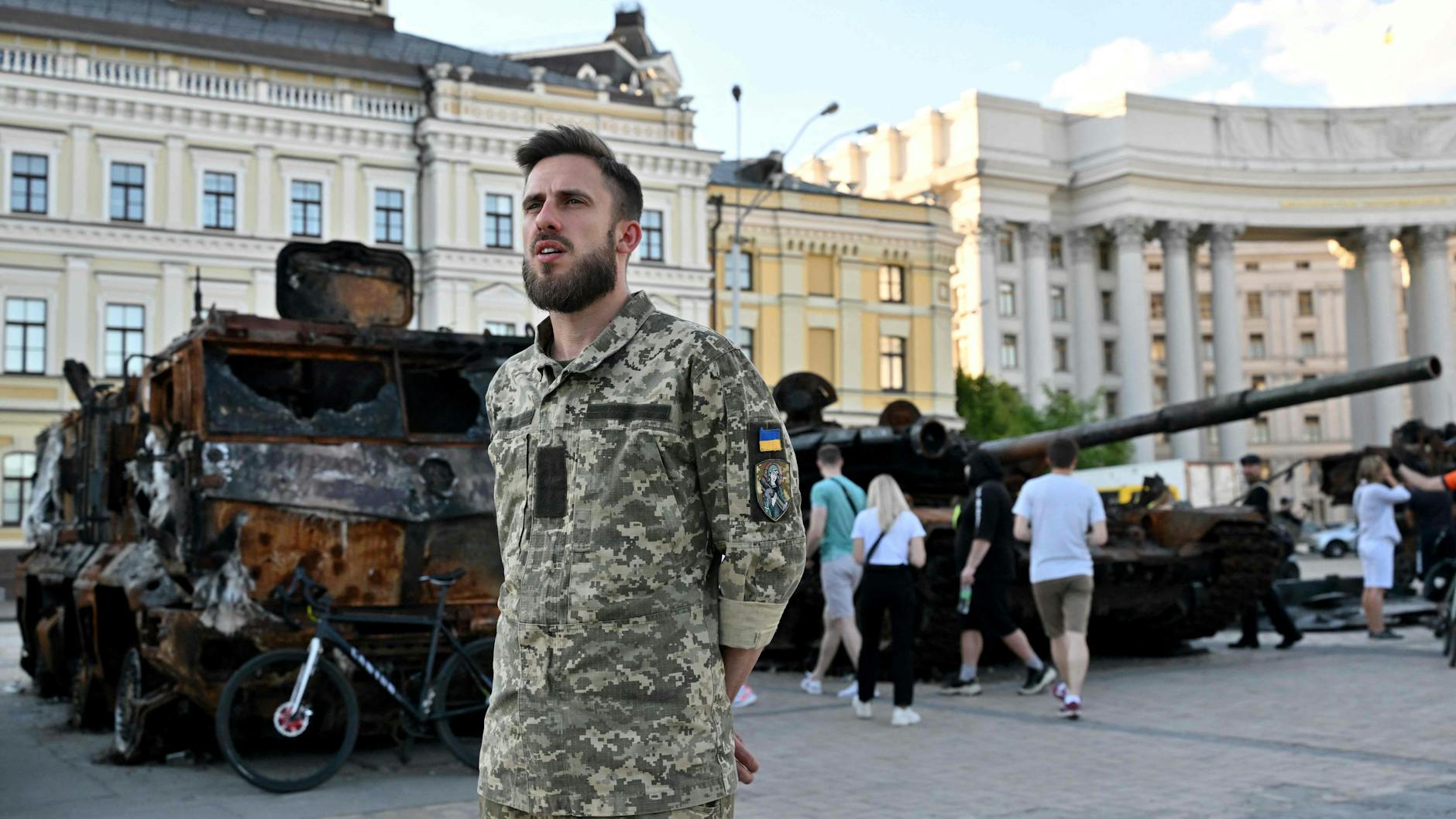 Der Franzose Damien Magrou ist Sprecher der internationalen Freiwilligen, die in der International Legion kämpfen.