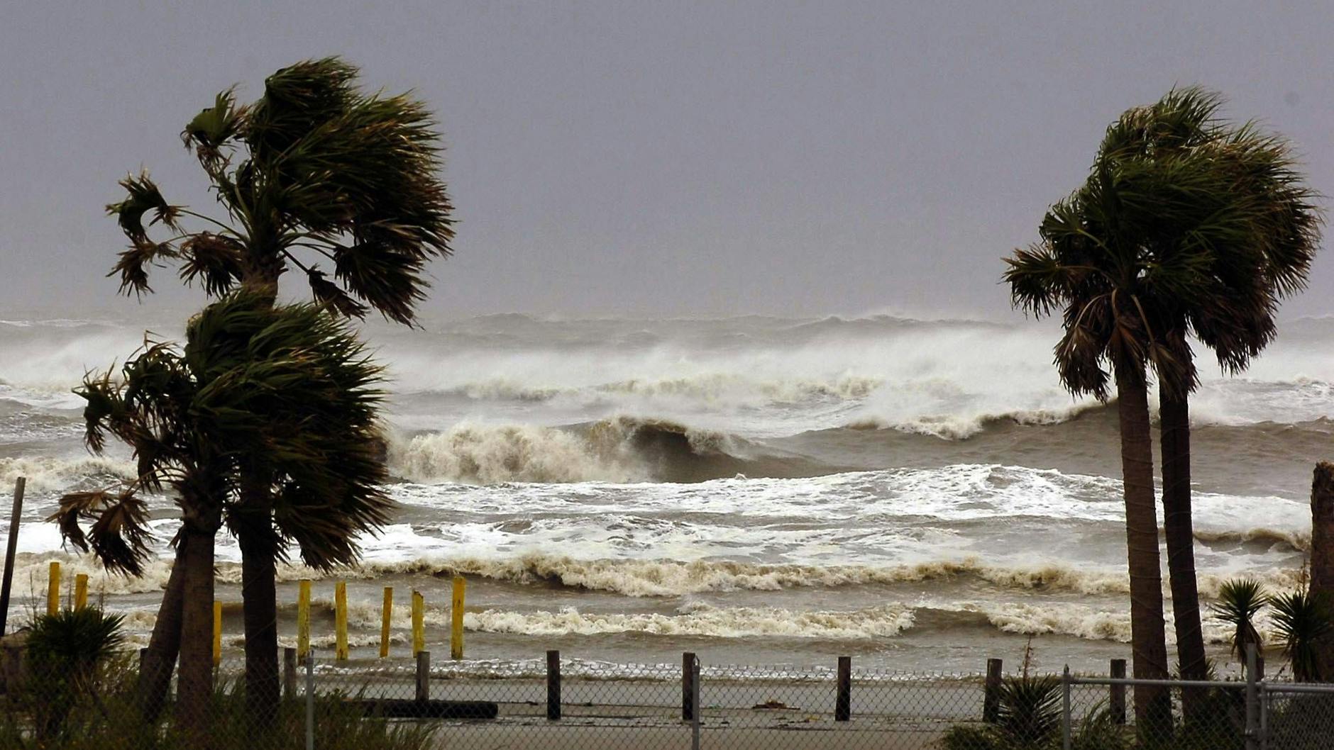 Tosende Brandung an der Küste von Port Arthur