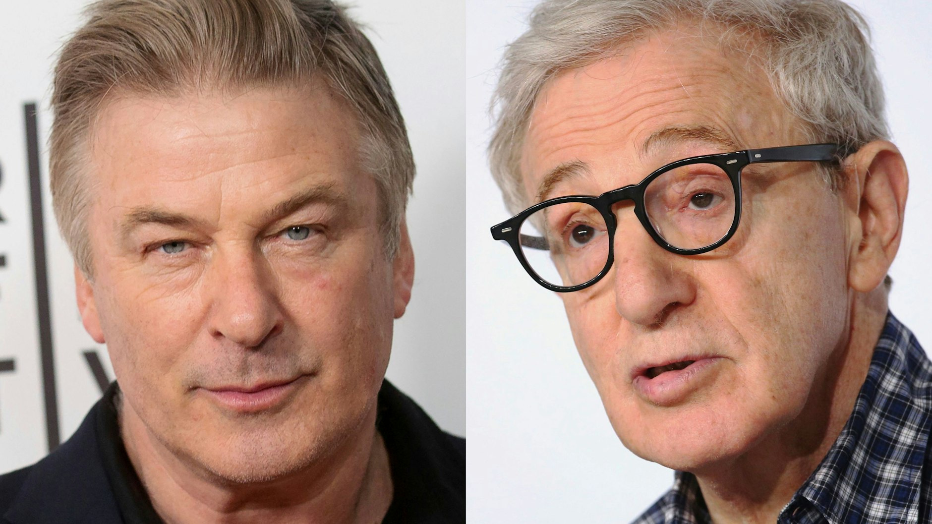 Schauspieler Alec Baldwin (l.) und Filmemacher Woody Allen