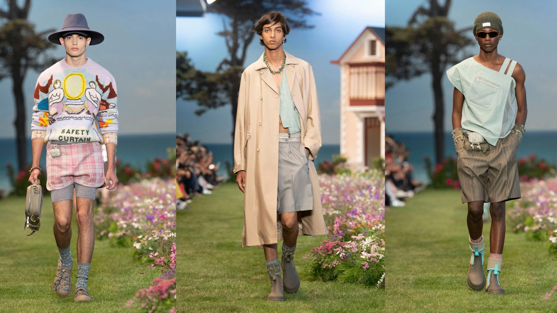 Spaziergang durch den Landhaus-Garten: Mit viel Pastell zeigt Dior Men die zartesten Seiten des Mannes.