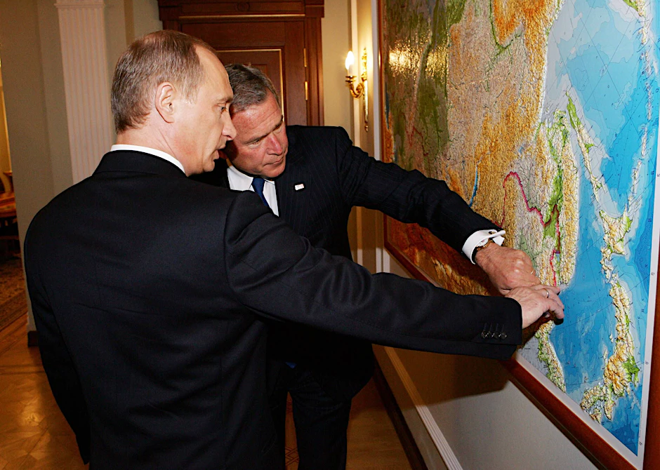 Wladimir Putin und George Bush junior
