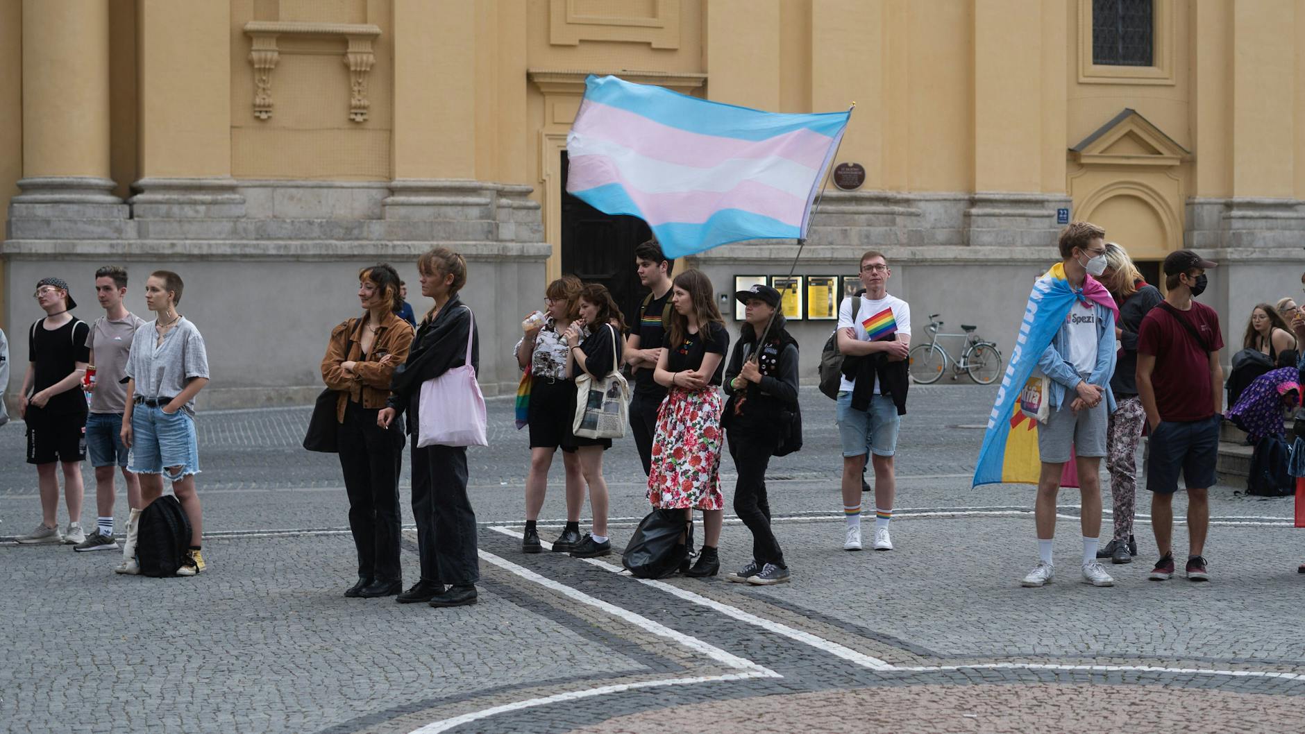 Transsexuelle demonstrieren für die Anerkennung ihrer Rechte.