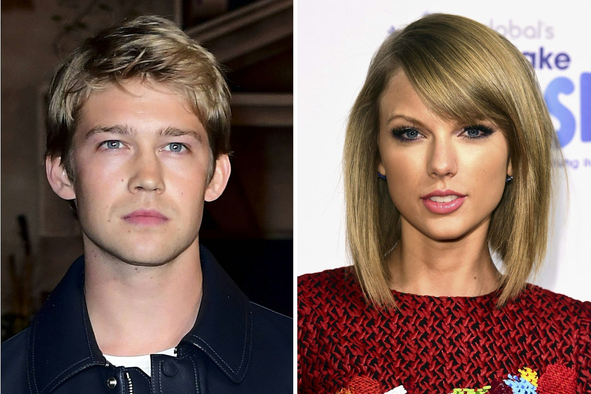 Diese Foto-Kombo zeigt Sängerin Taylor Swift mit ihrem Verlobten, dem Schauspieler Joe Alwyn.
