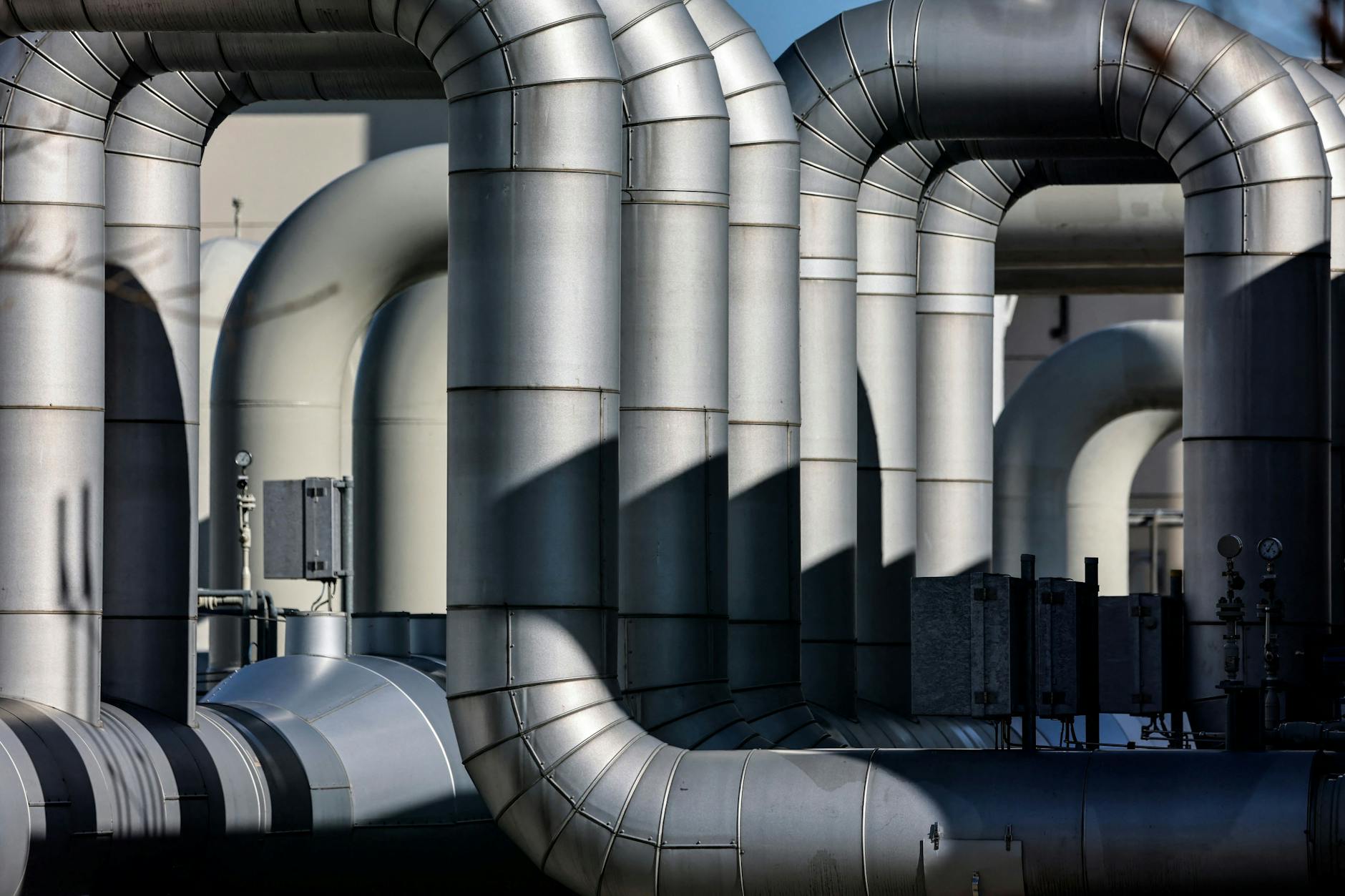 Rohre an der Anlandungsstelle der „Nord Stream 1“-Gaspipeline in Lubmin.