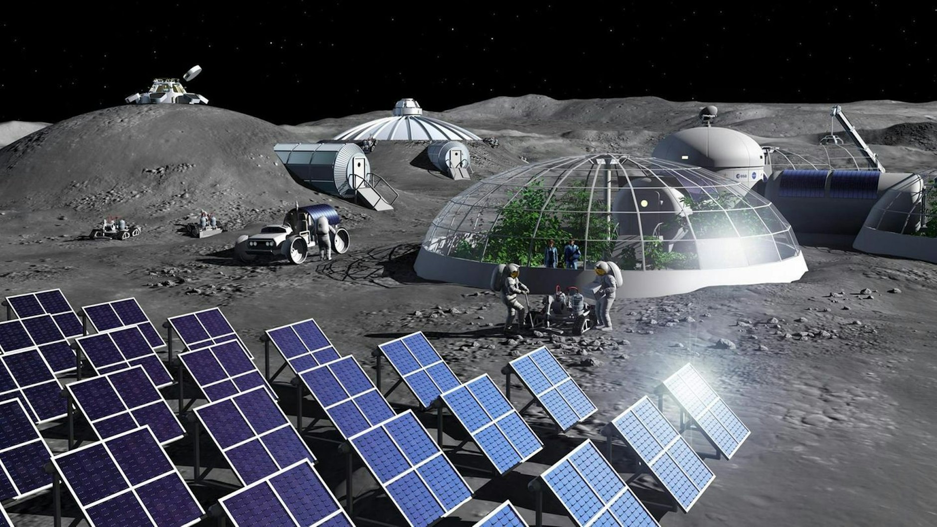 So könnte das Artemis Base Camp der Nasa einmal aussehen.