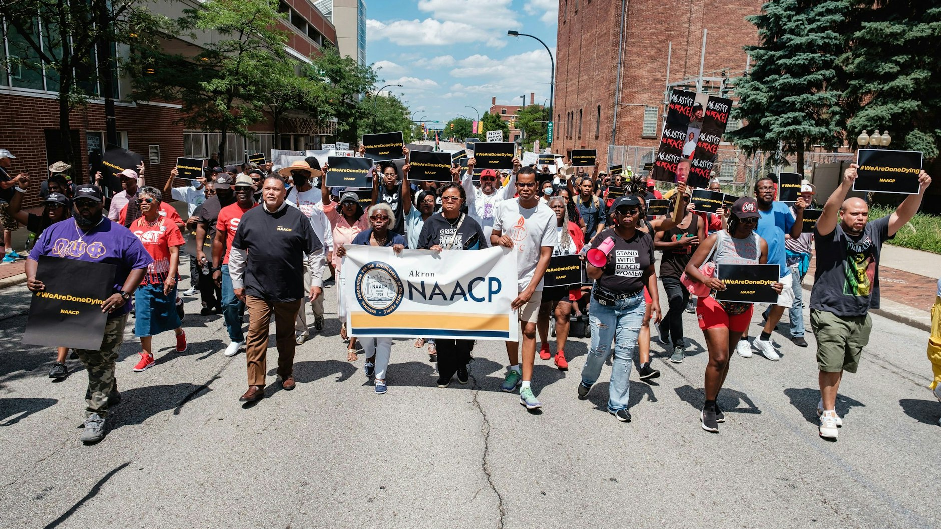 Wegen des Tods von Jayland Walker gab es Proteste in Akron (Ohio).