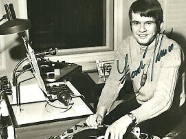 Moderator Lord Knud beim RIAS, Autogrammkarte