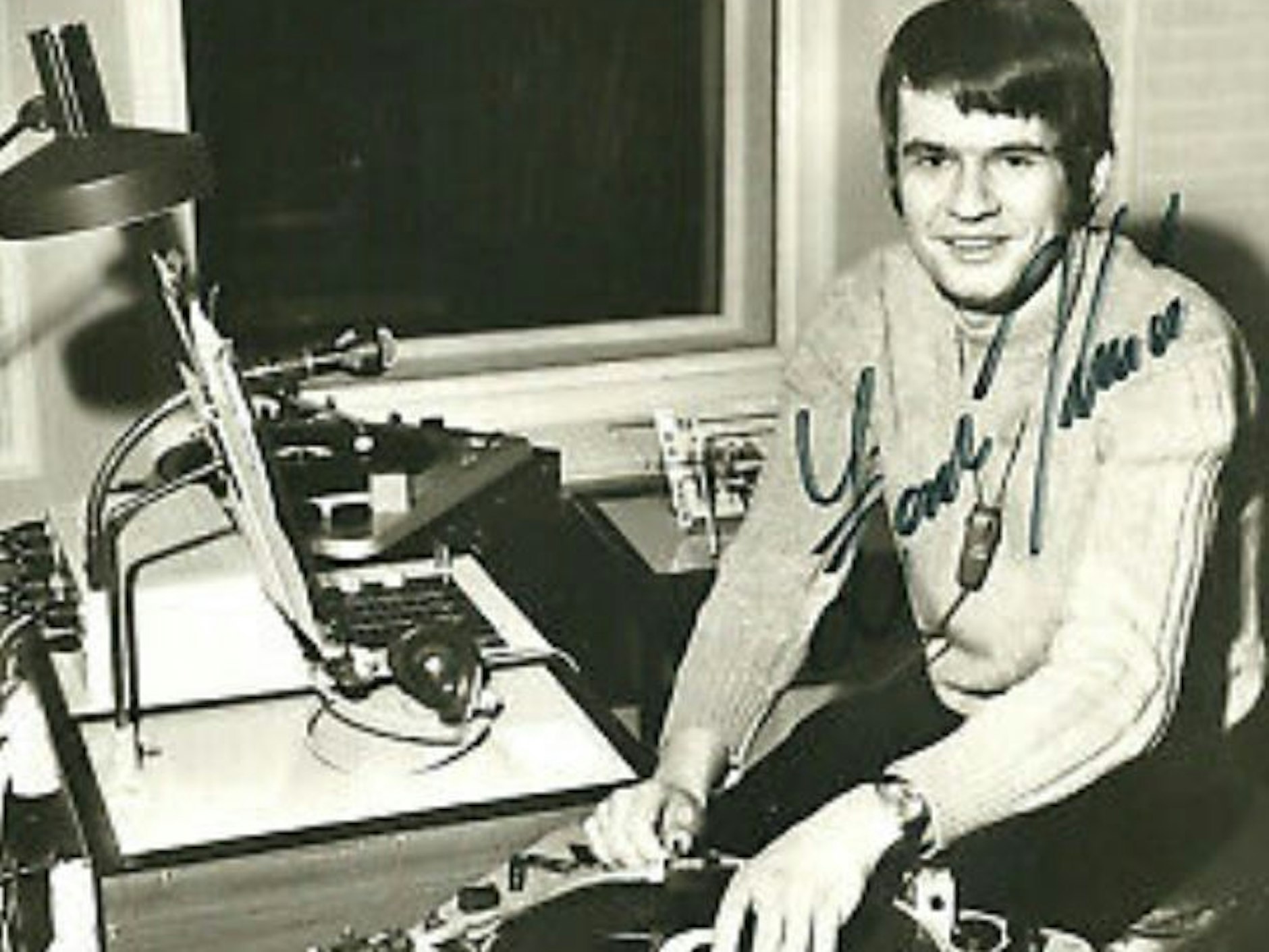 Moderator Lord Knud beim RIAS, Autogrammkarte