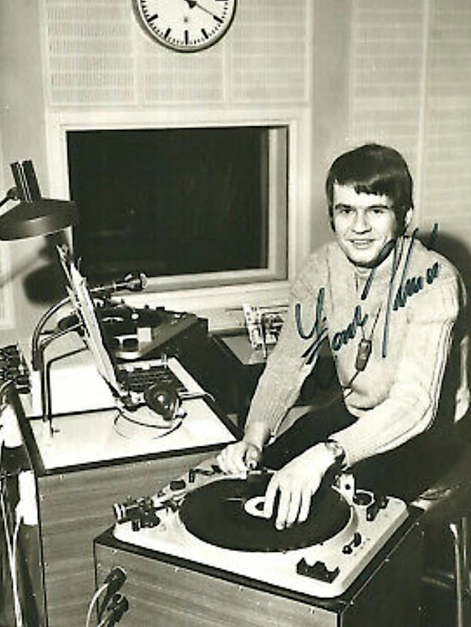 Moderator Lord Knud beim RIAS, Autogrammkarte