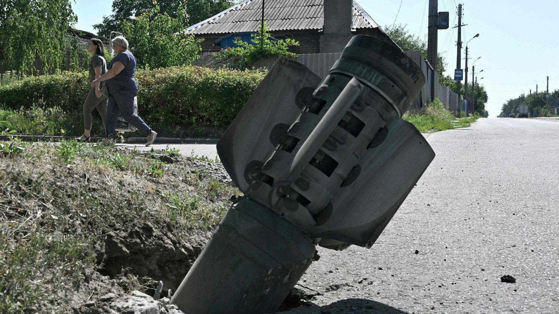 Nach einem russischen Raketenangriff in Kramatorsk.
