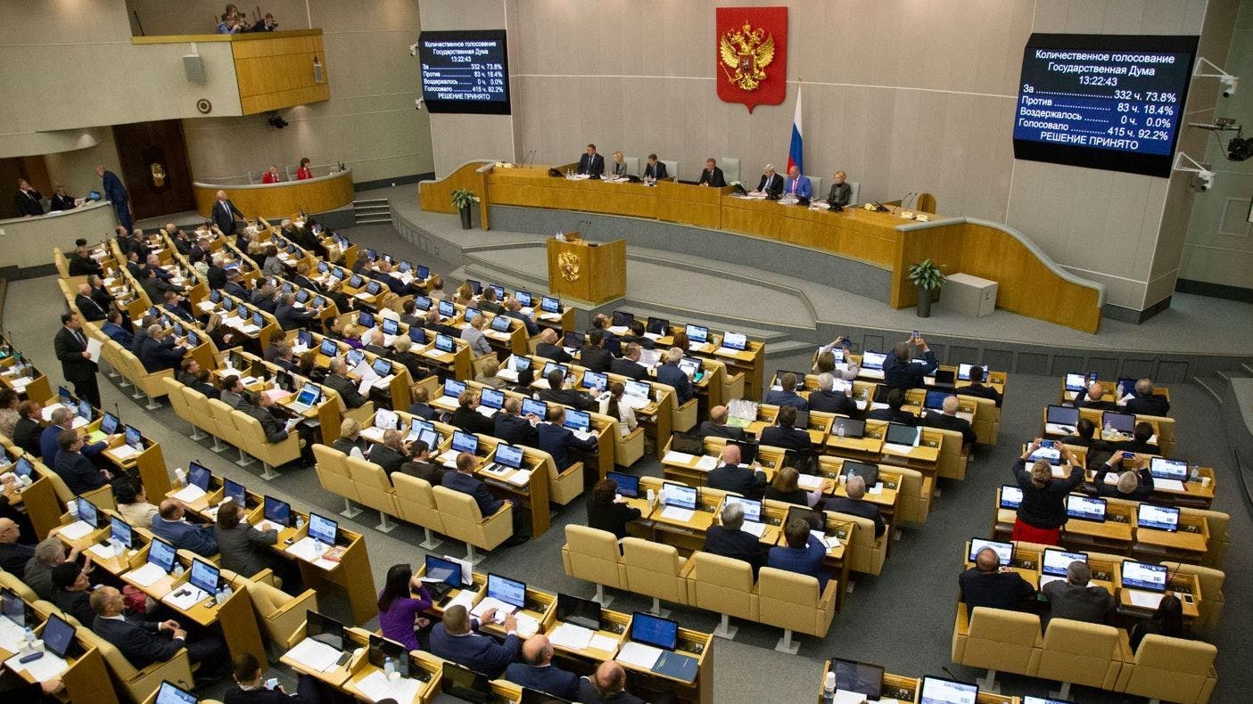 Blick in die Duma, das russische Unterhaus (Archivbild)