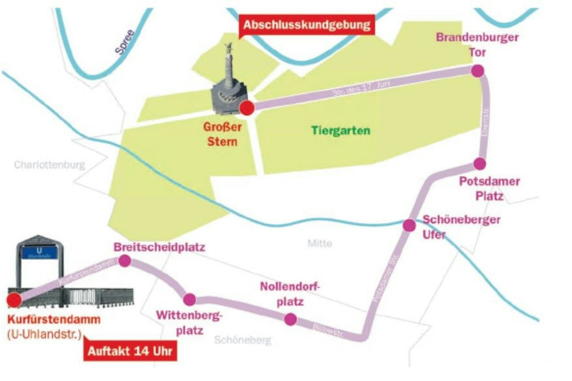 Die Route der Loveparade