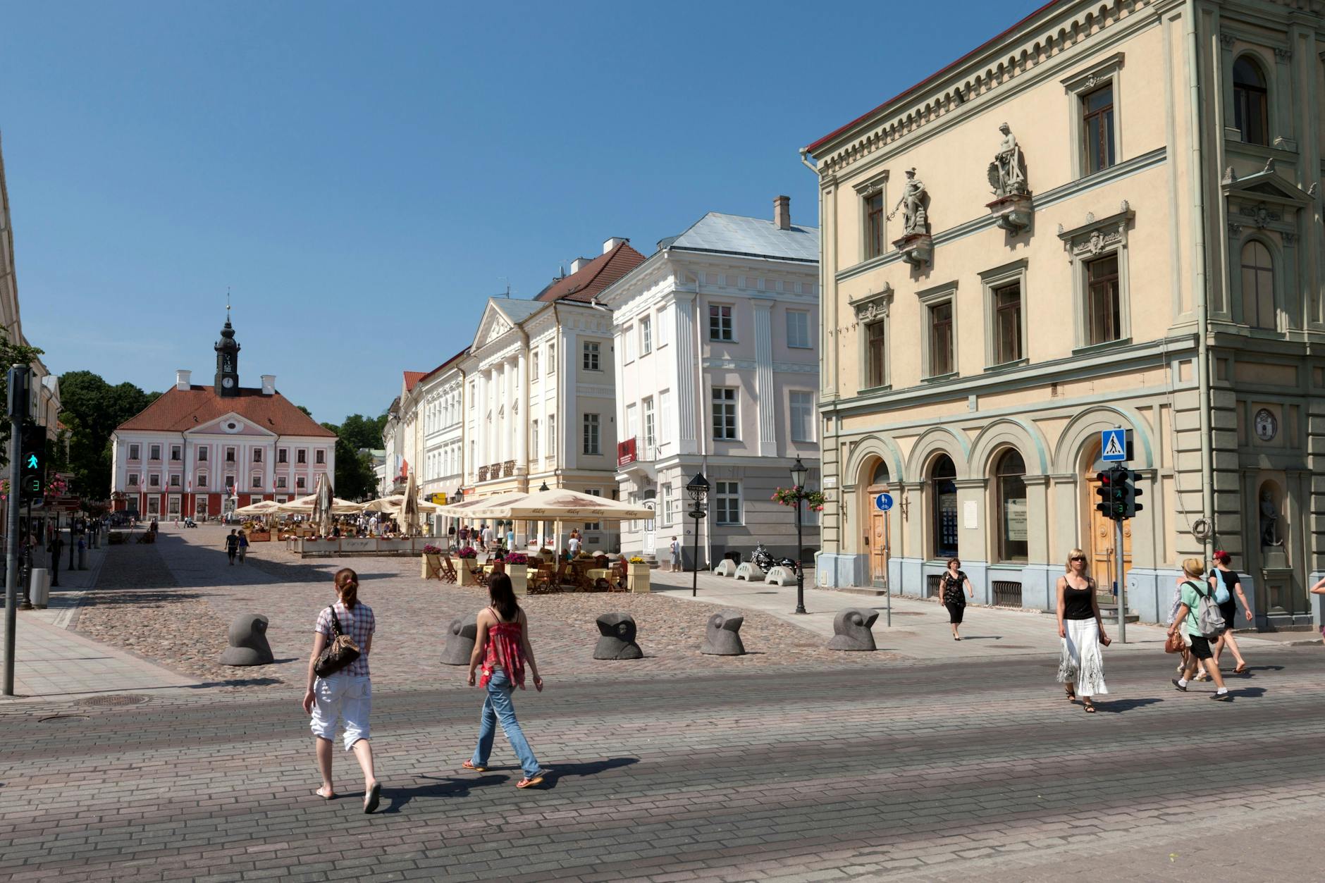 Der Rathausplatz in Tartu
