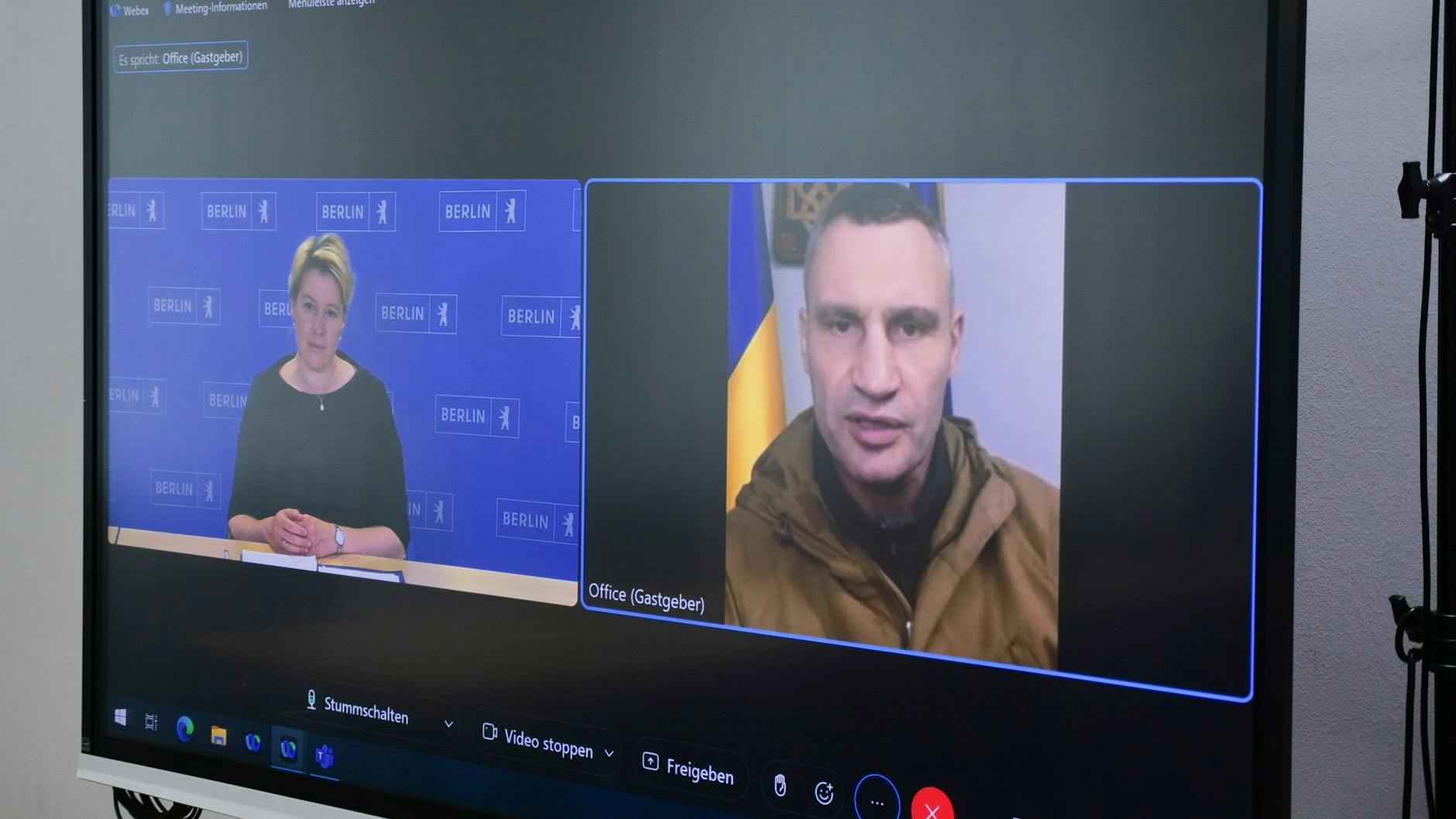 Das Videotelefonat zwischen dem vorgeblichen Vitali Klitschko mit Berlins Regierender Bürgermeisterin Franziska Giffey.