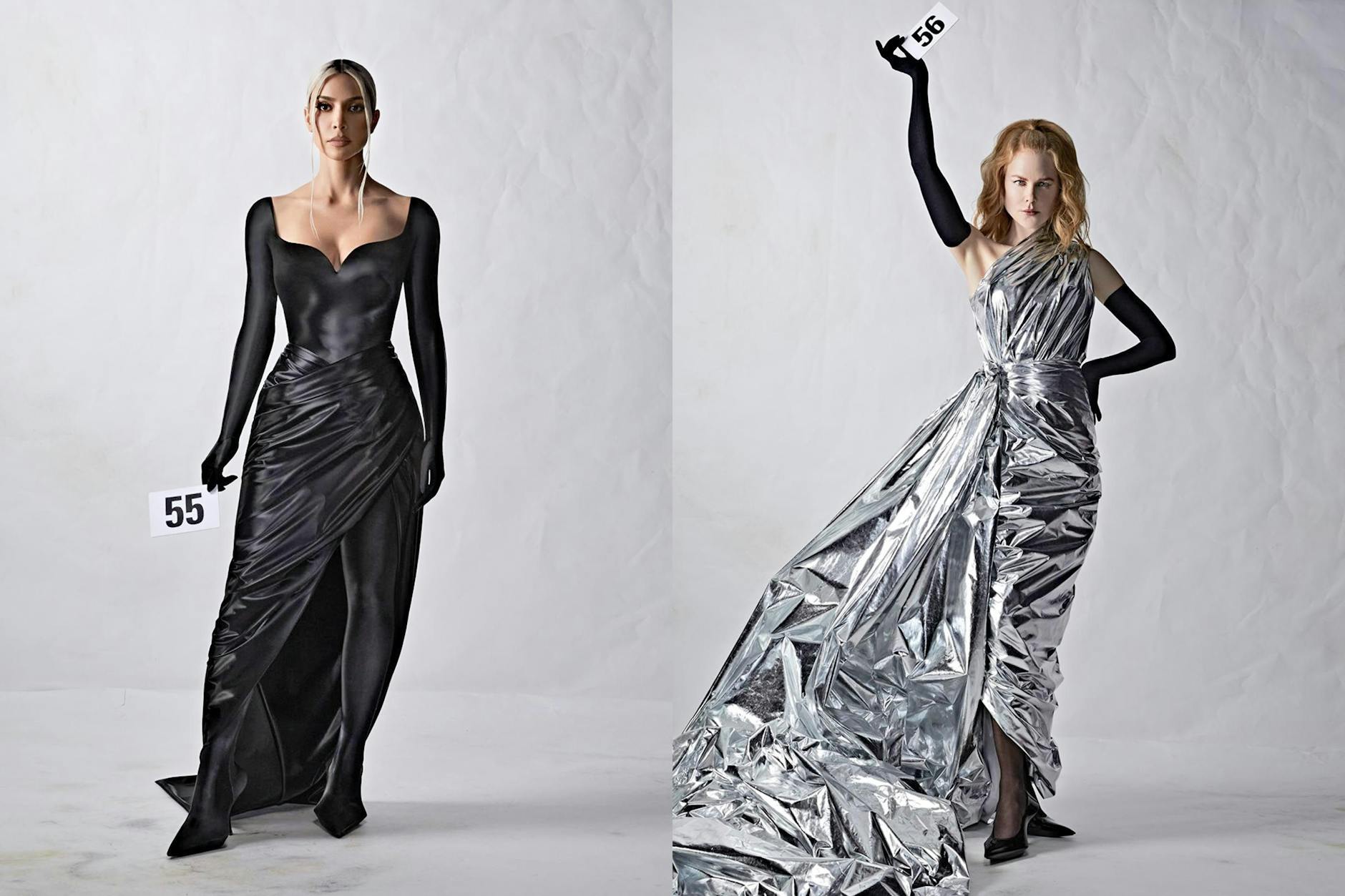 Kim Kardashian und Nicole Kidman präsentierten neben anderen Promis die Couture-Roben von Balenciaga.