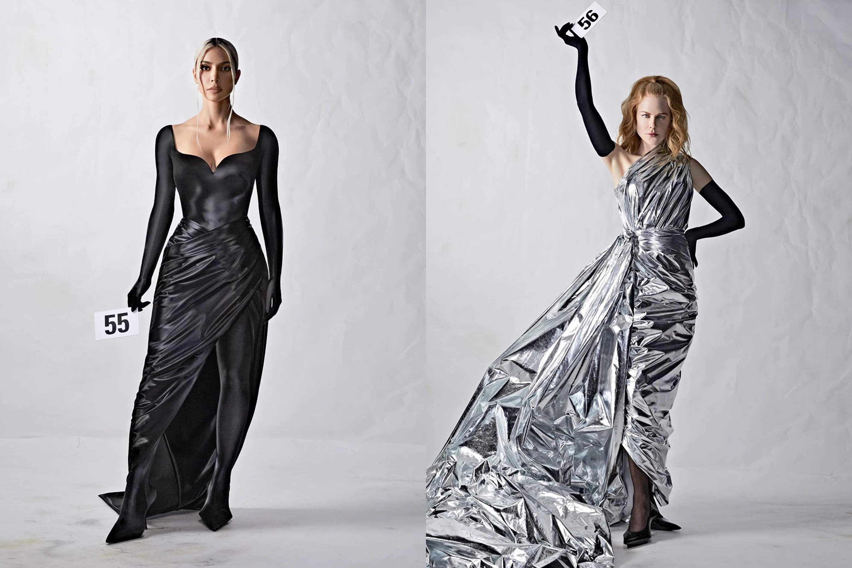Kim Kardashian und Nicole Kidman präsentierten neben anderen Promis die Couture-Roben von Balenciaga.