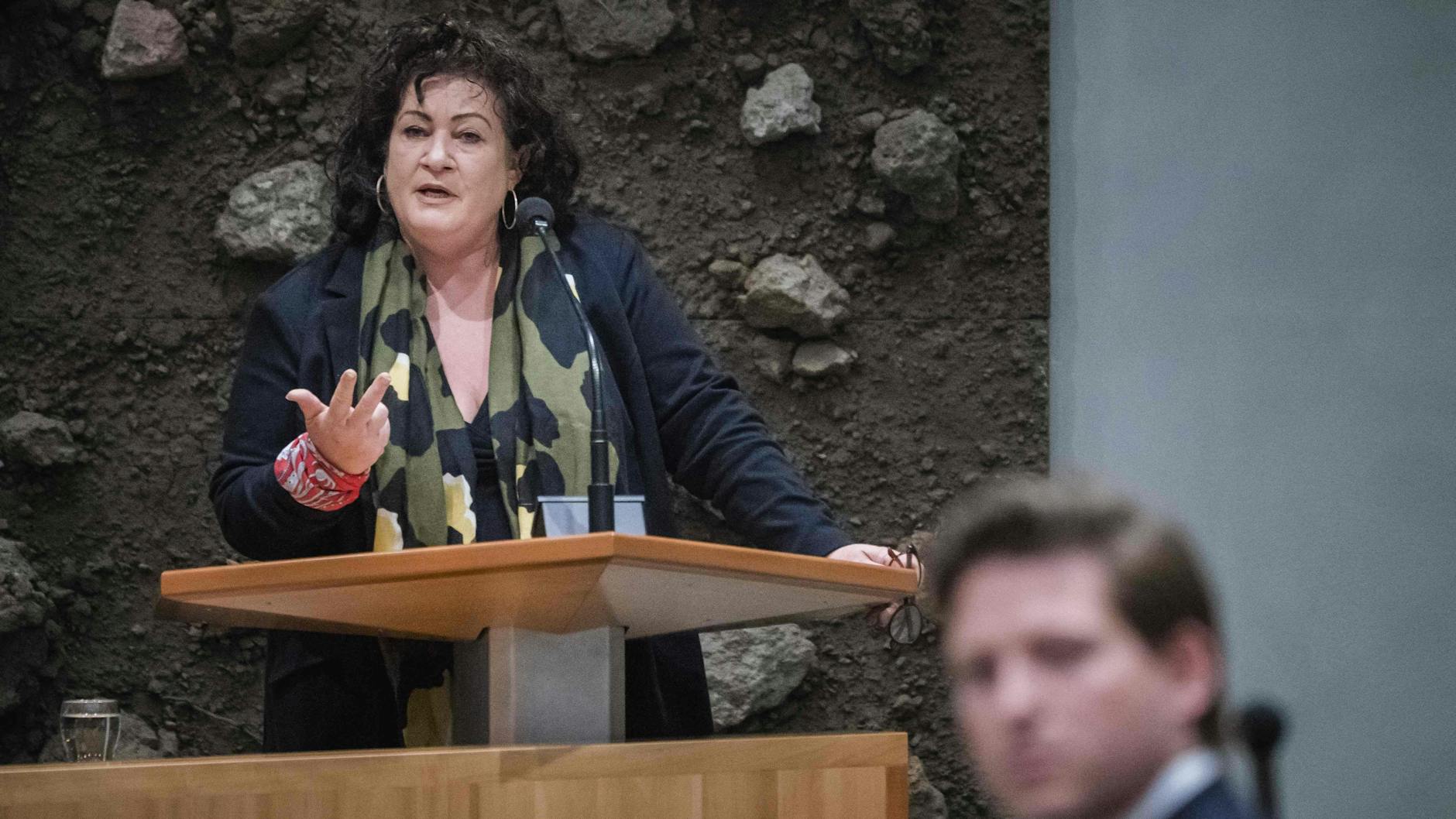 Caroline van der Plas während einer Debatte.