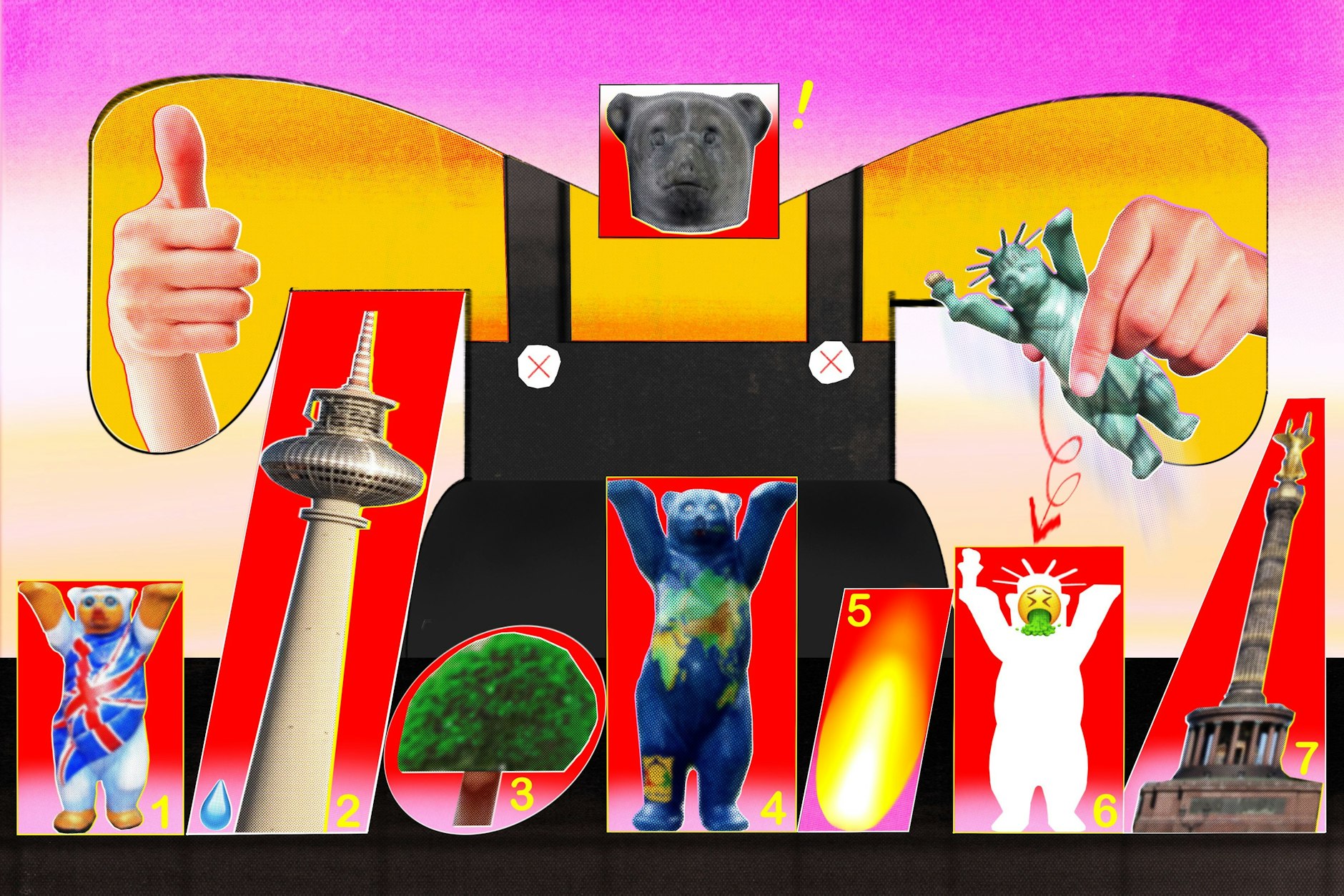 Buddy Bären: 50 Kilo schwer, zwei Meter hoch, aus glasfaserverstärktem Kunststoff gefertigt und in einer Pose gefangen, die sich auch mit viel gutem Willen nicht erklären lässt.