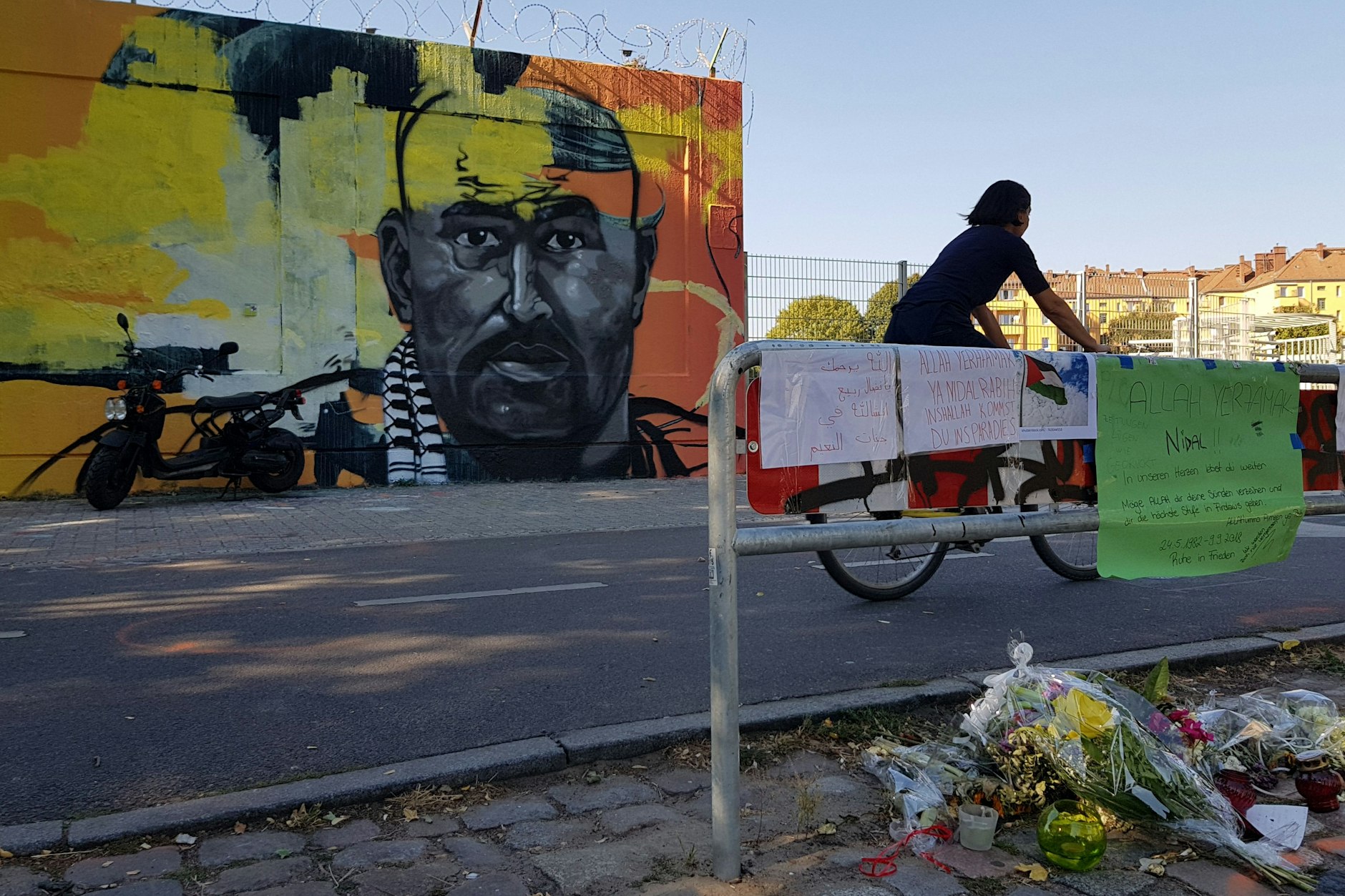 Das Wandbild von Nidal Rabih 2018 in Berlin. Ganz in der Nähe wurde er erschossen.