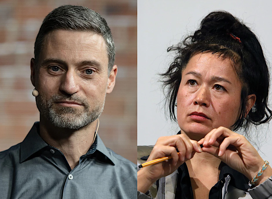 Meron Mendel, Direktor der Bildungsstätte Anne Frank, und Hito Steyerl, Künstlerin