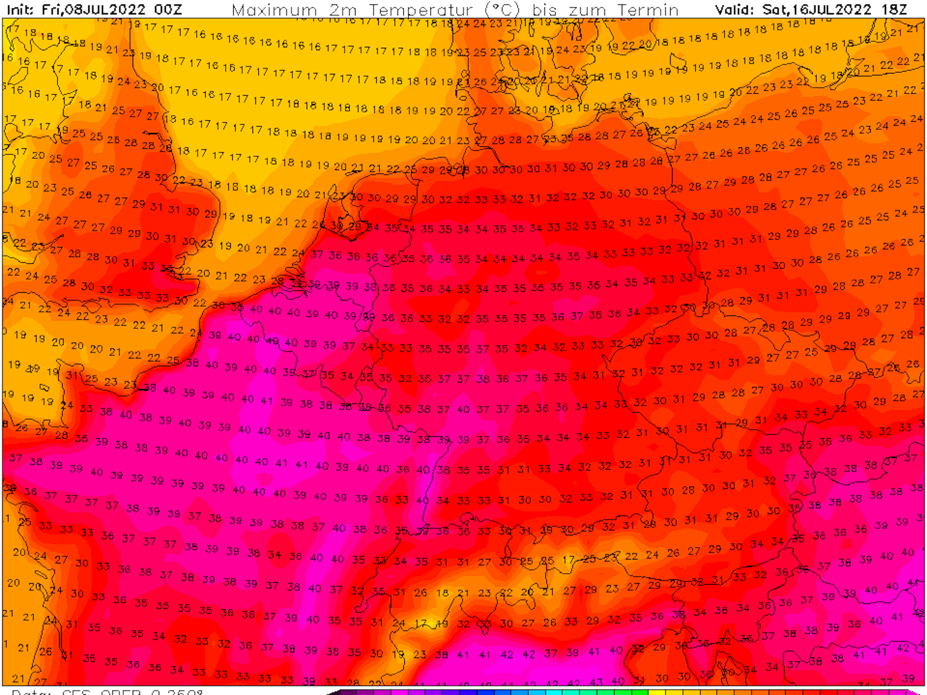 Das sind die Wetter-Aussichten für Mitte Juli 2022: Im Westen werden 40 Grad erwartet.