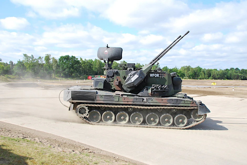 Flugabwehrpanzer Gepard der Bundeswehr während einer Vorführung: Der Munitionsnachschub für Lieferungen an die Ukraine ist angeblich gesichert.