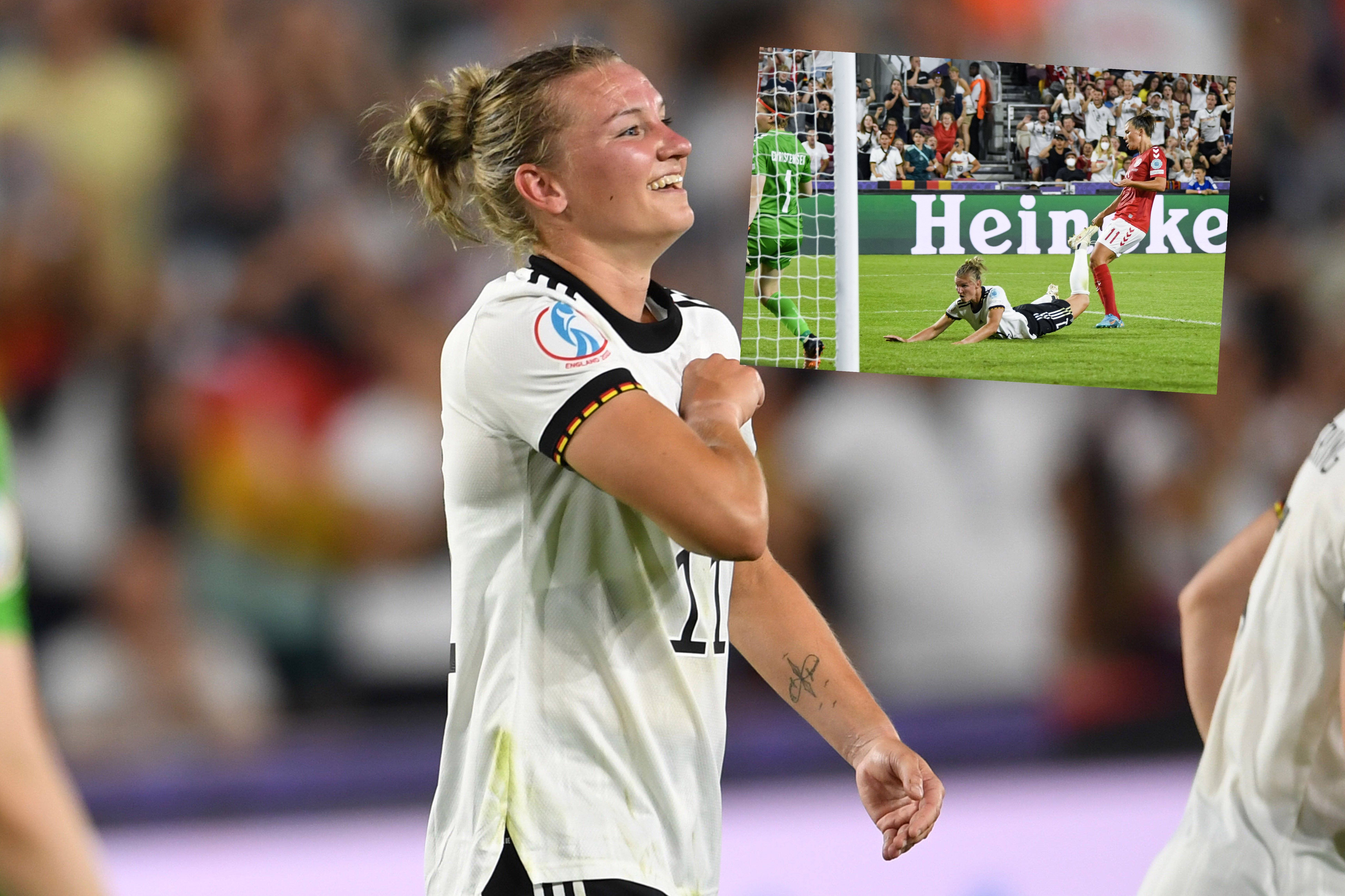 Mit gaaanz viel Anlauf: Alexandra Popp setzt das Sahnehäubchen und beendet EM-Fluch