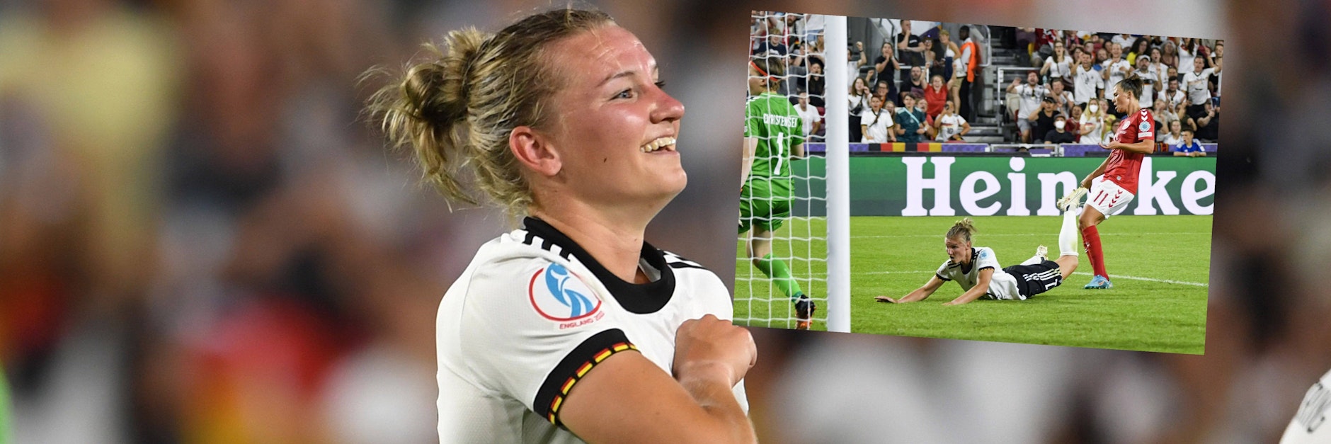 Deutschlands Stürmerin Alexandra Popp (31) setzte beim 4:0-Sieg zum EM-Auftakt gegen Dänemark den märchenhaften Schlusspunkt.